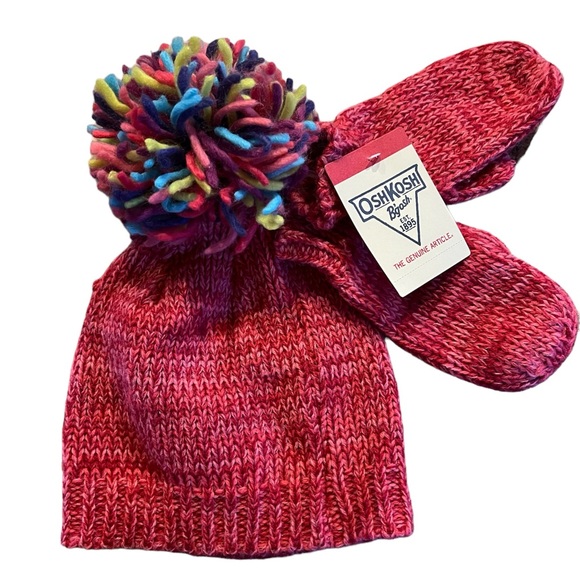 NWT OshKosh B’gosh Beanie and Mittens Set - Picture 1 of 2